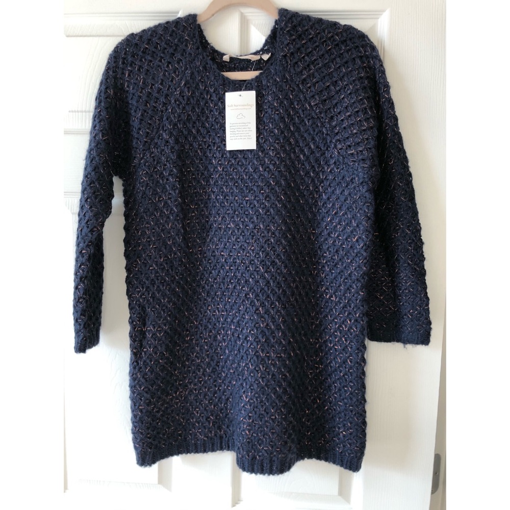 Soft Surroundings - Navy/Copper Sweater.